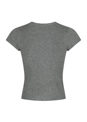 Tirra knit tee Dark Grey Melange Neo Noir 